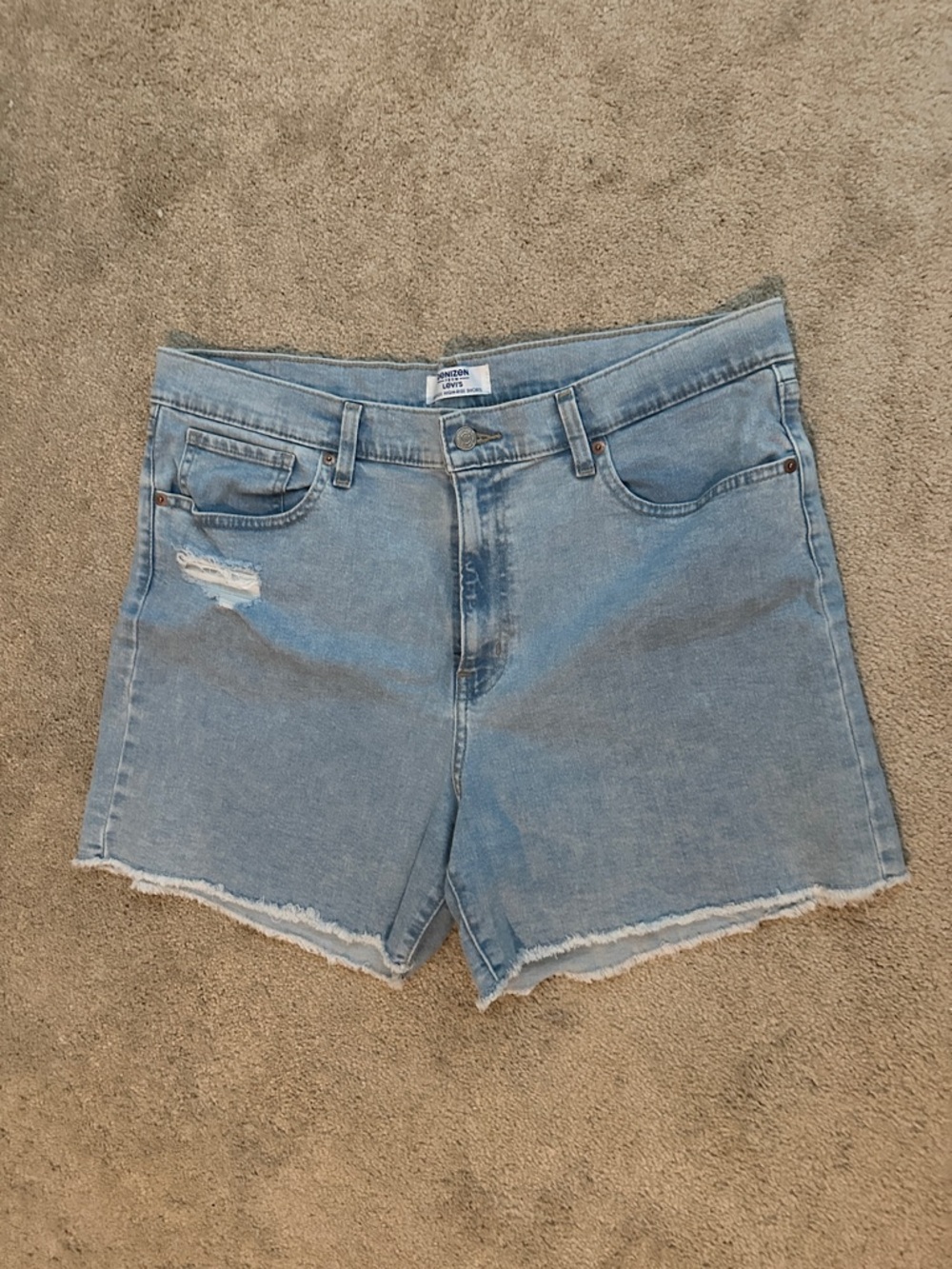 Denizen from Levi's Light Wash Denim Cutoff Shorts